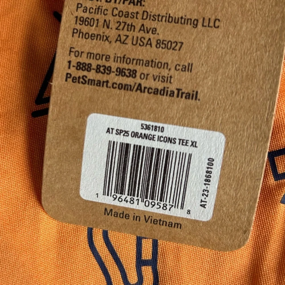 Arcadia Trail Icons High Visibility Orange Dog Shirt XL